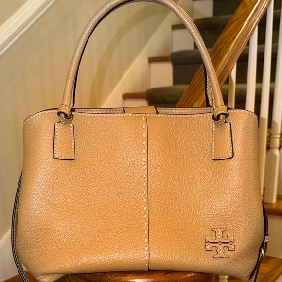 Tory Burch Handbags - Tory Burch Leather Camel Shoulder Bag